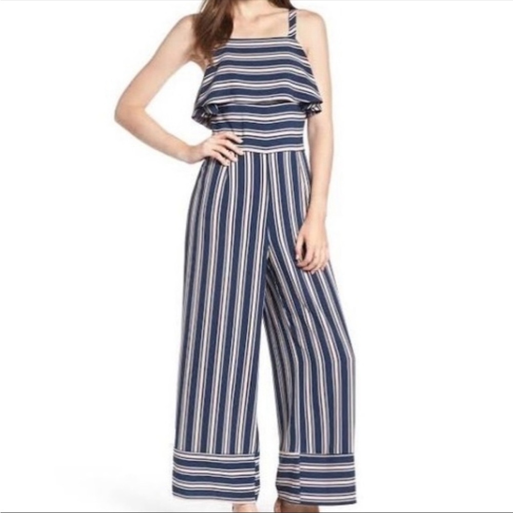 Leith Nordstrom Stripe Jumpsuit- Size Small